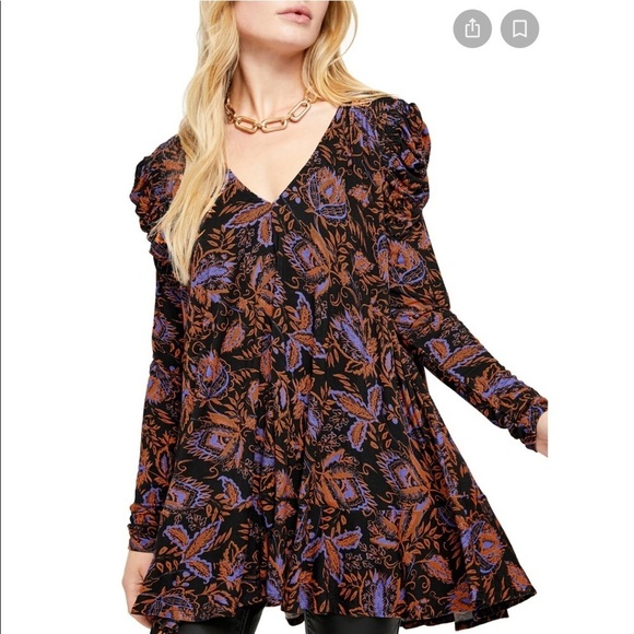 Free People | Hello Lover Ruched Sleeve Tunic Top - Picture 1 of 11